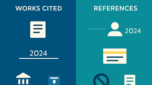 Two-column graphic showing ten practical differences between MLA and APA citation styles in 2025