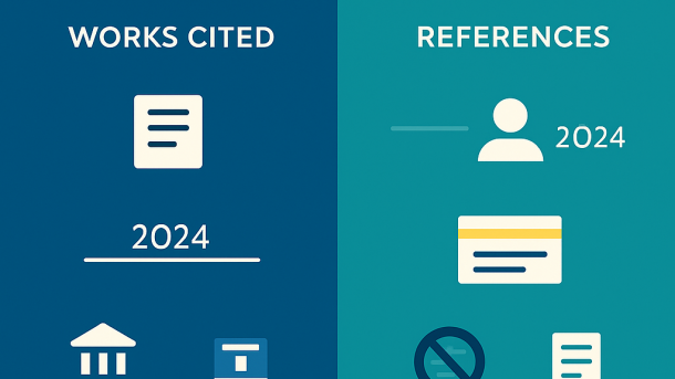 Two-column graphic showing ten practical differences between MLA and APA citation styles in 2025